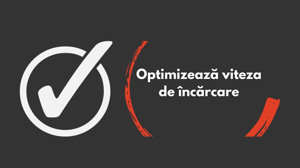 Bifă albă într-un cerc, lângă textul „Optimizează viteza de încărcare”